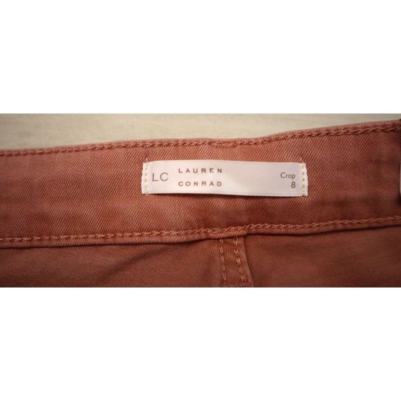 LC Lauren Conrad WL21D151RS 660 Women's Sz 8 Pink Super High-Rise Crop Jeans - Picture 3 of 10